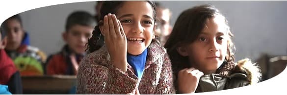 Kurdish children in a classroom